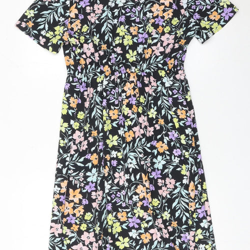 Bonmarché Women’s Multicoloured Floral A-Line Knee Length Dress Size 12