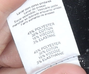 New Look Women’s Black Geometric Print Leggings Size 10