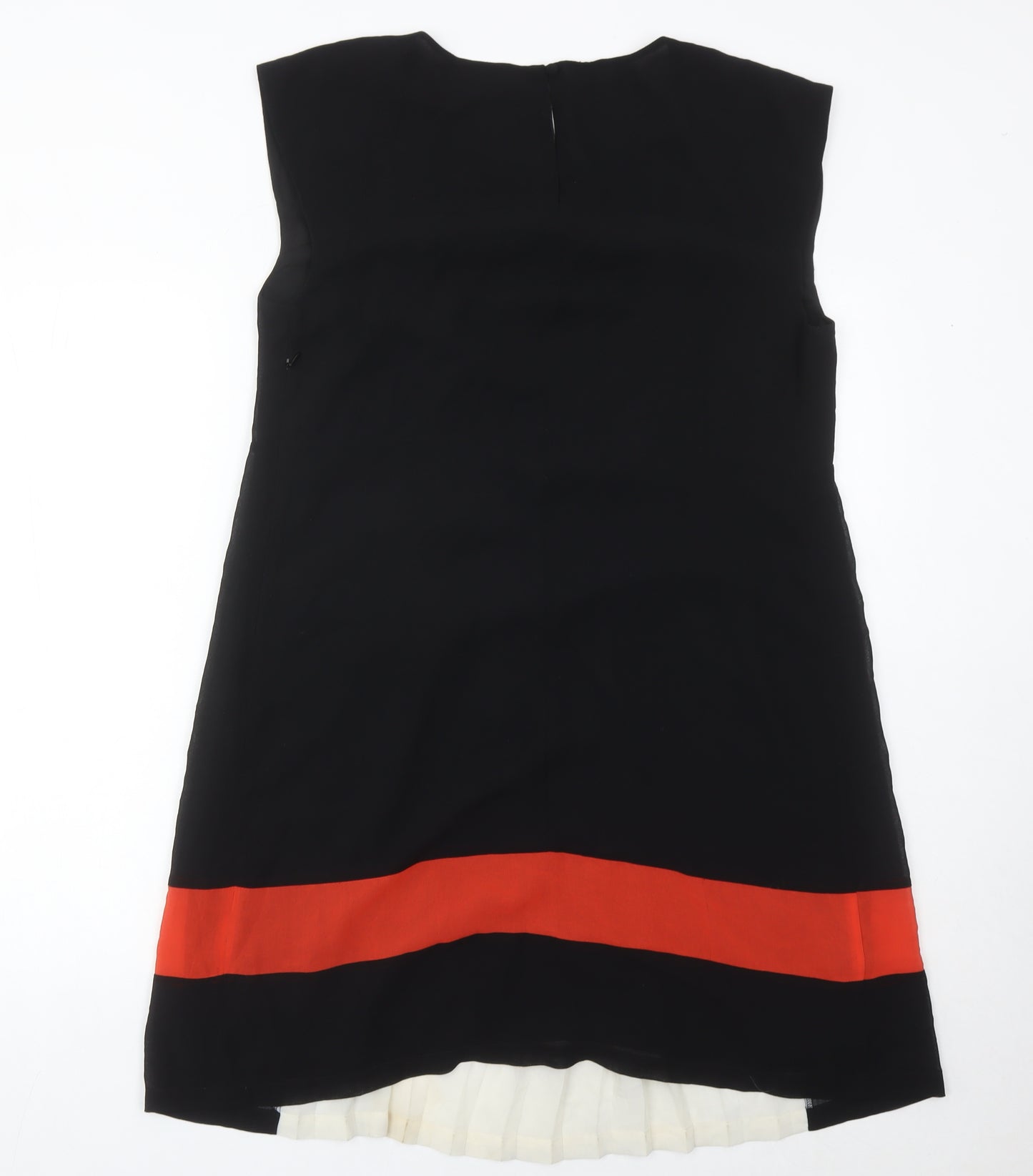 Next Women’s Black White Red Shift Dress Size 14 Sleeveless Knee Length