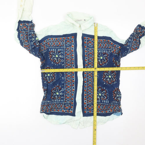 Scotch & Soda Women’s Blue Floral Bohemian Button-Up Shirt M