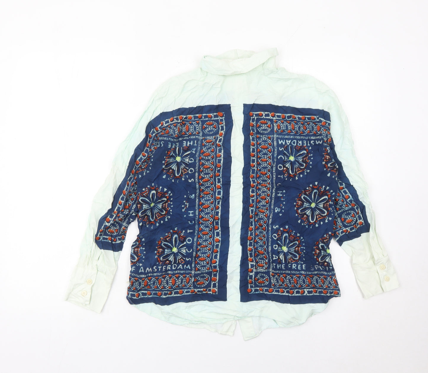 Scotch & Soda Women’s Blue Floral Bohemian Button-Up Shirt M