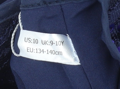 iEFiEL Girls Blue Sequin Lace A-Line Party Dress 9-10 Years Sleeveless