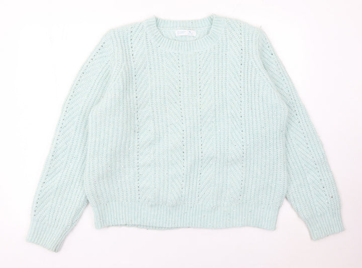 Primark Women’s Blue XL Chunky Knit Pullover Jumper