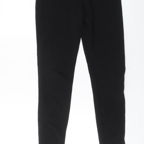 Missguided Women’s Black Size 8 Paperbag Trousers High Waisted Belted