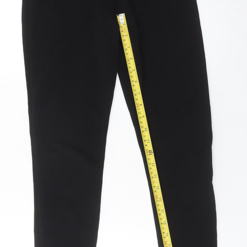 Missguided Women’s Black Size 8 Paperbag Trousers High Waisted Belted