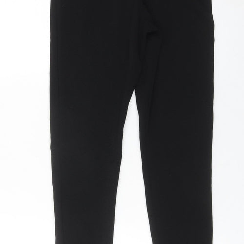 Missguided Women’s Black Size 8 Paperbag Trousers High Waisted Belted