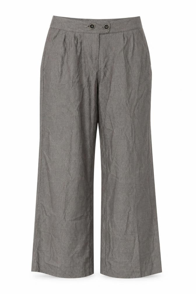 Front view of Next Women’s Grey Herringbone Dress Pants, size UK 8, Regular