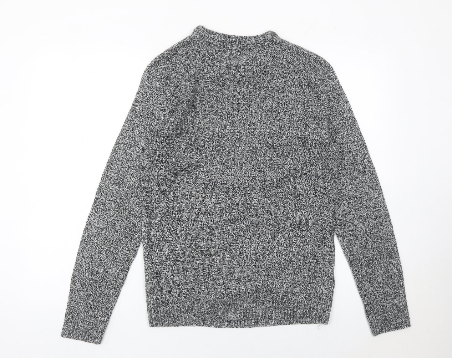 Ckh Womens Grey Christmas Pullover Jumper Size S Santa Graphic