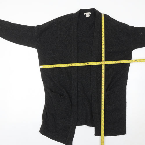 H&M Womens Black Cardigan Size 8 Long Sleeve Knit Open Front