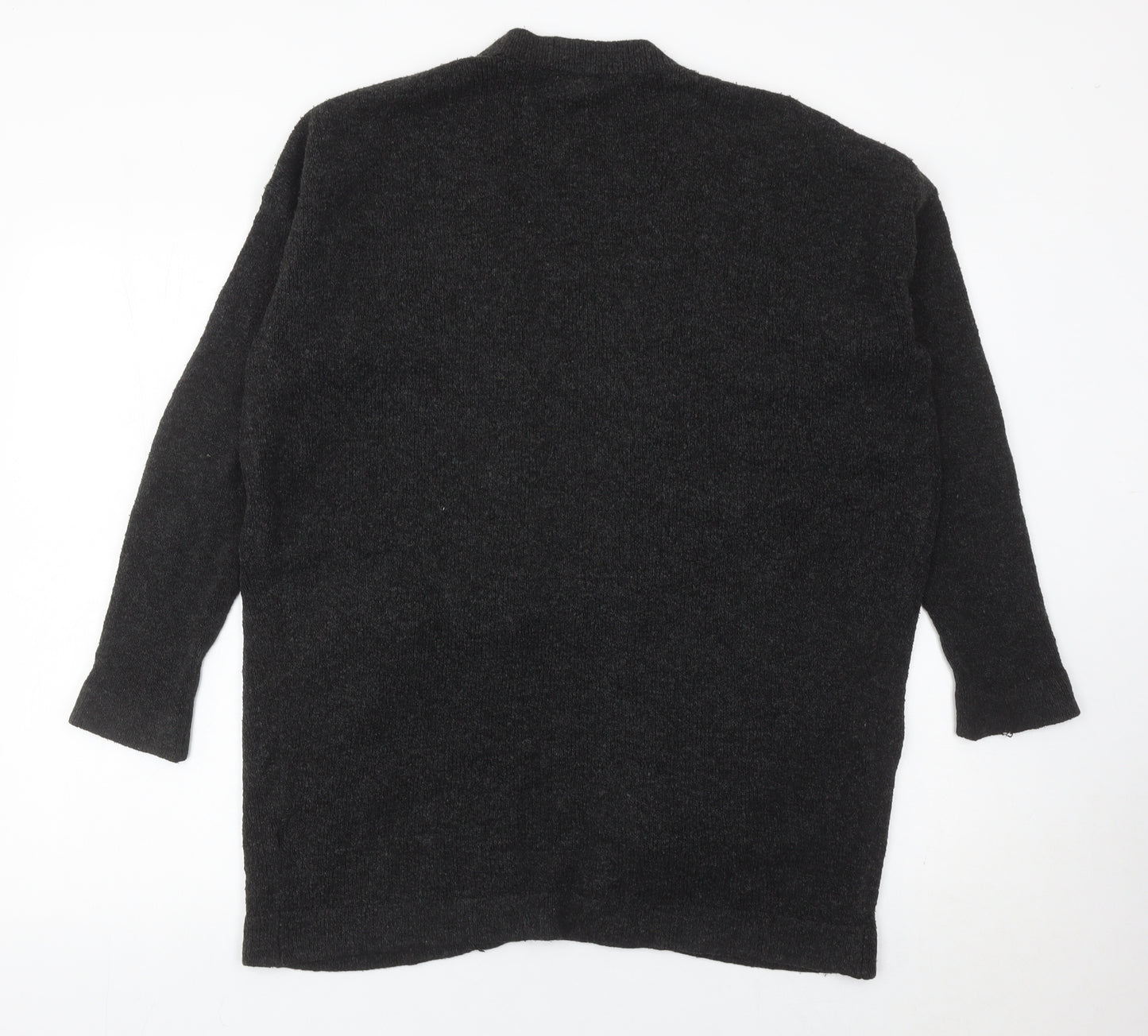 H&M Womens Black Cardigan Size 8 Long Sleeve Knit Open Front