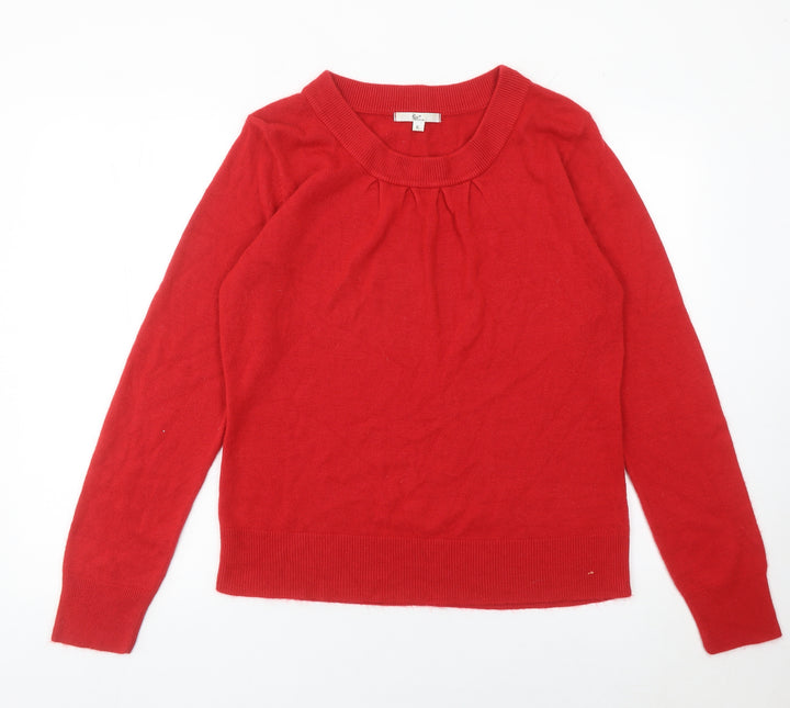 Klass Collection Womens Red XL Pullover Jumper Knit Crew Neck