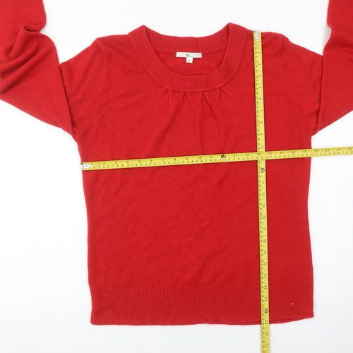 Klass Collection Womens Red XL Pullover Jumper Knit Crew Neck