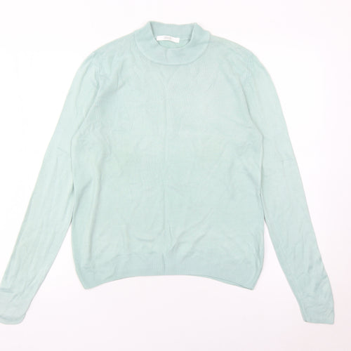 Marks and Spencer Women’s Green Size 10 Mock Neck Pullover Jumper