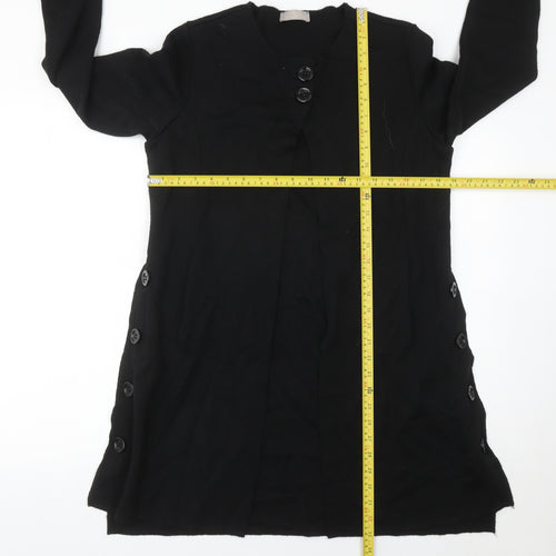 Maria Bellentani Womens Black Button Cardigan M Wool Blend