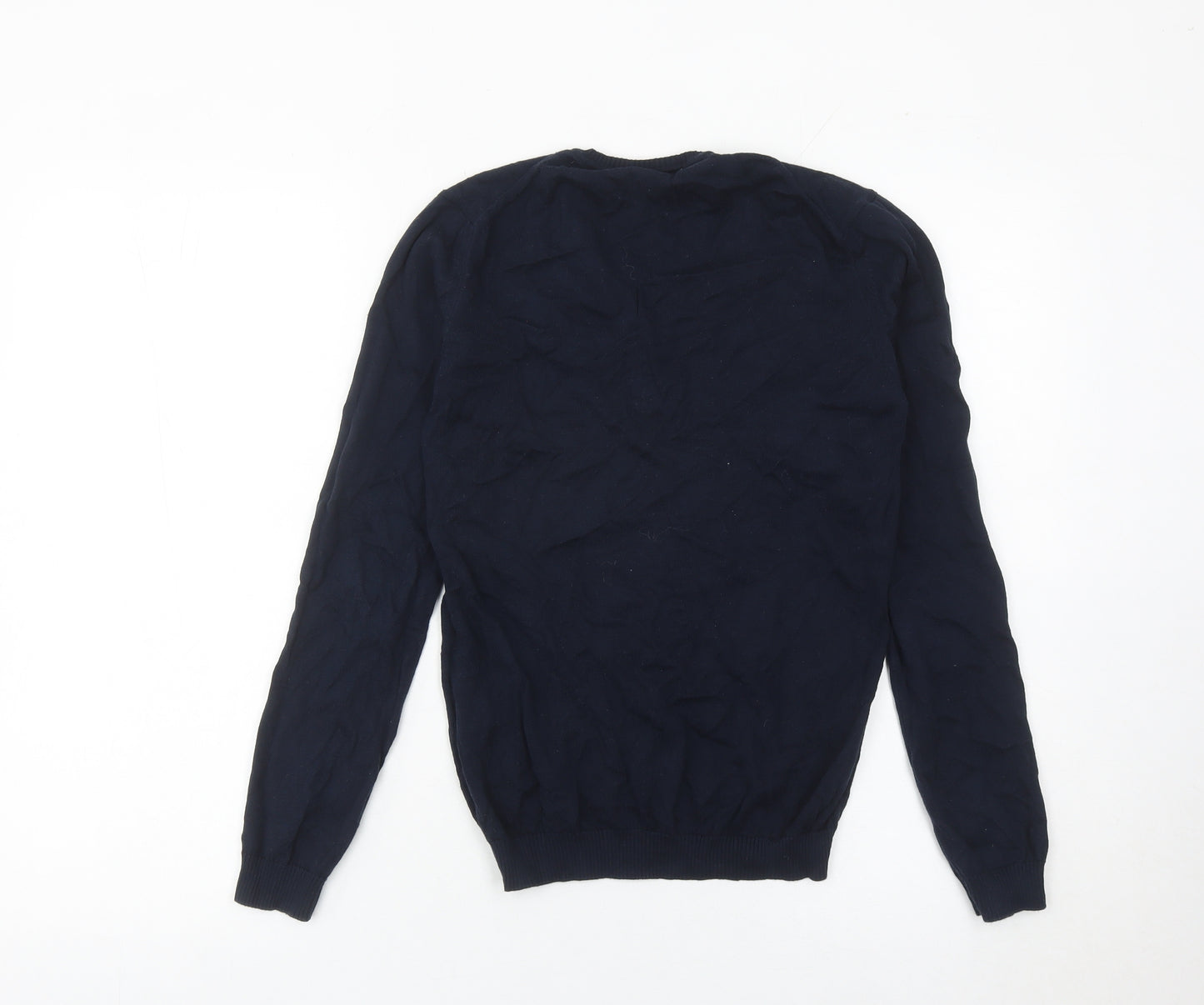 U.S. Polo Assn. Women's Blue XS V-Neck Cotton Jumper