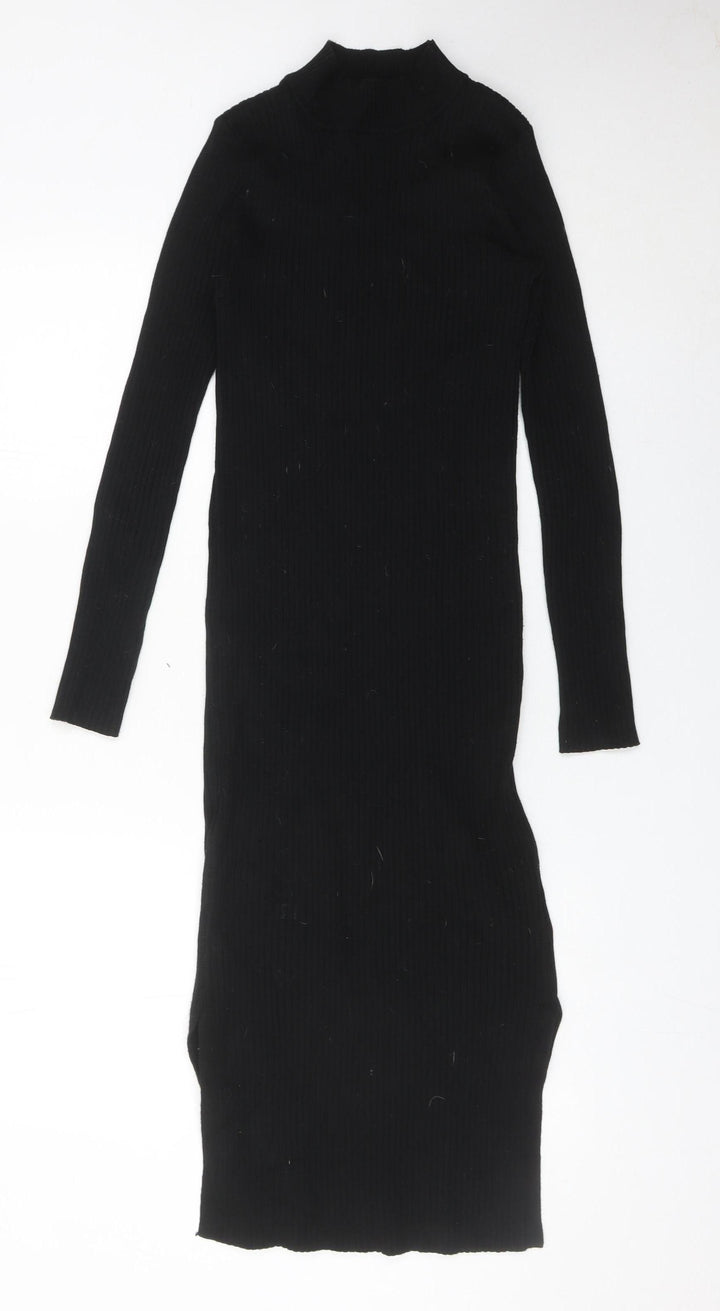New Look Women’s Black Size 10 Bodycon Midi Knit Dress