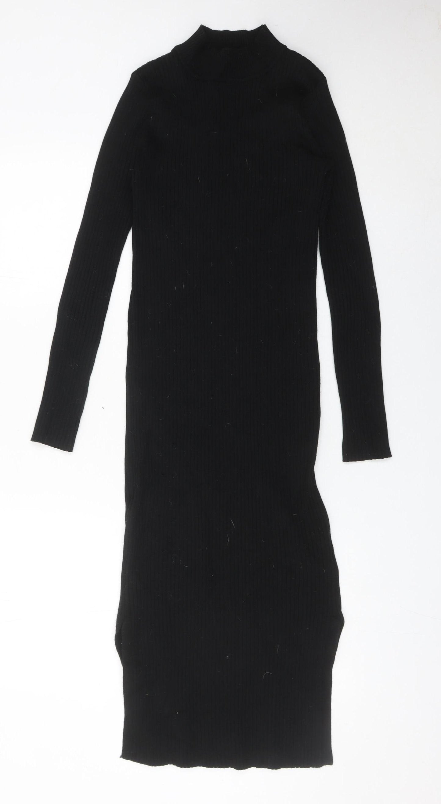 New Look Women’s Black Size 10 Bodycon Midi Knit Dress