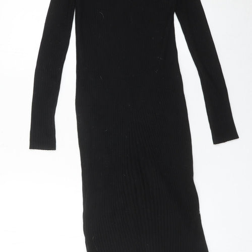 New Look Women’s Black Size 10 Bodycon Midi Knit Dress