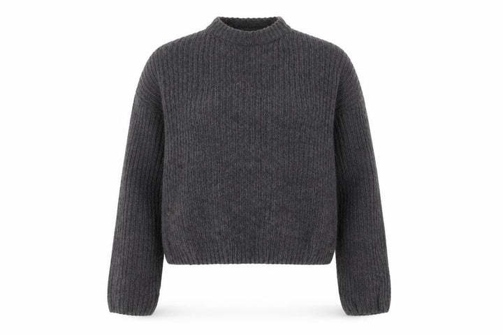 Pull&Bear Women’s Grey Mock Neck Knit Jumper Size 12