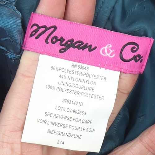 Morgan & Co Girls Blue Knee Length Ball Gown Party Dress Size 7yrs