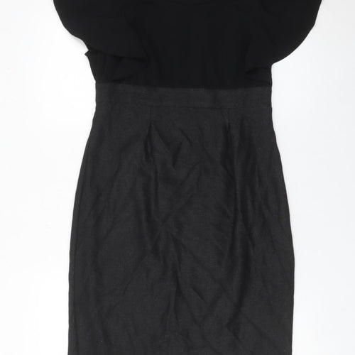 Marks and Spencer Per Una Womens Black Size 10 Sheath Knee Dress