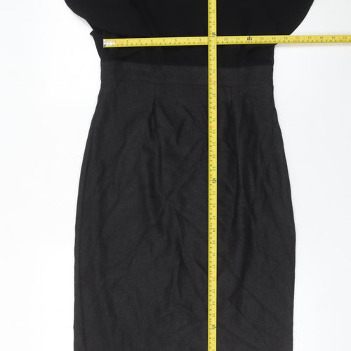 Marks and Spencer Per Una Womens Black Size 10 Sheath Knee Dress