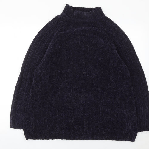 Bonmarché Women Black L Pullover Mock Neck Long Sleeve Jumper