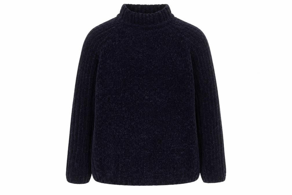 Front view of Bonmarché Women Black L Pullover Mock Neck Long Sleeve Jumper