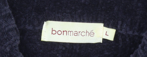Bonmarché Women Black L Pullover Mock Neck Long Sleeve Jumper