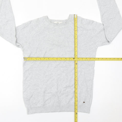 Mango Boys Grey Cotton Pullover Jumper 13-14 Years Crew Neck Knitwear