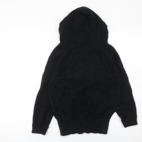 TRF Women’s Black Hooded Pullover Knit Jumper L Long Sleeve
