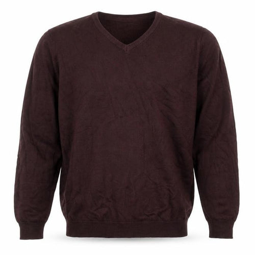 Marks and Spencer Men’s Brown V-Neck Jumper Size L Acrylic Knit