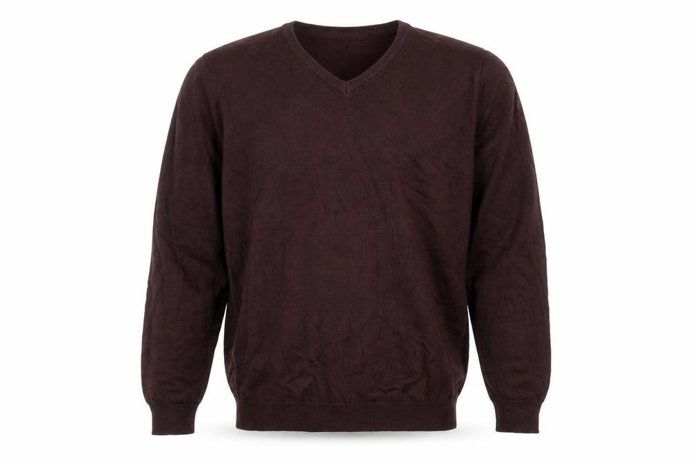 Marks and Spencer Men’s Brown V-Neck Jumper Size L Acrylic Knit