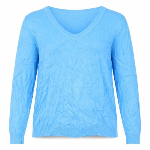 Marks and Spencer Women’s Blue V-Neck Acrylic Jumper L