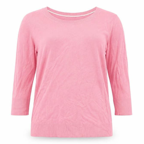 GAP Women’s Pink Cotton Pullover Jumper Size L Crew Neck 3/4 Sleeve