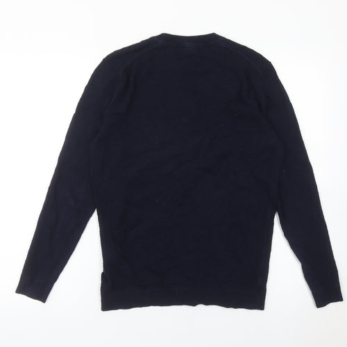 Ted Baker Women’s Blue Crew Neck Cotton Blend Jumper Size 10