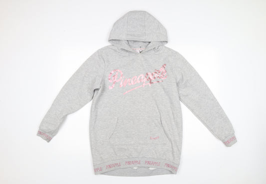 Pineapple Dance Studios Girls Grey Pullover Hoodie 12-13Y Logo Print Primark
