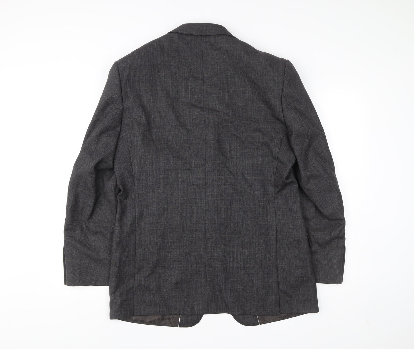Marks and Spencer Mens Grey Wool Blazer Jacket 40 Chest Medium
