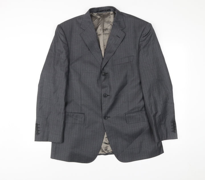 Marks and Spencer Men’s Grey Wool Pinstripe Suit Jacket 40S