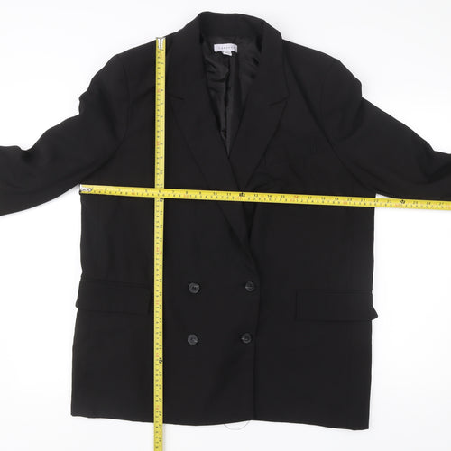 Topshop Women’s Black Double Breasted Blazer Jacket UK 12 Workwear