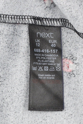 Next Women’s Black Ladybird Print Shift Dress Size 12 Half Sleeve