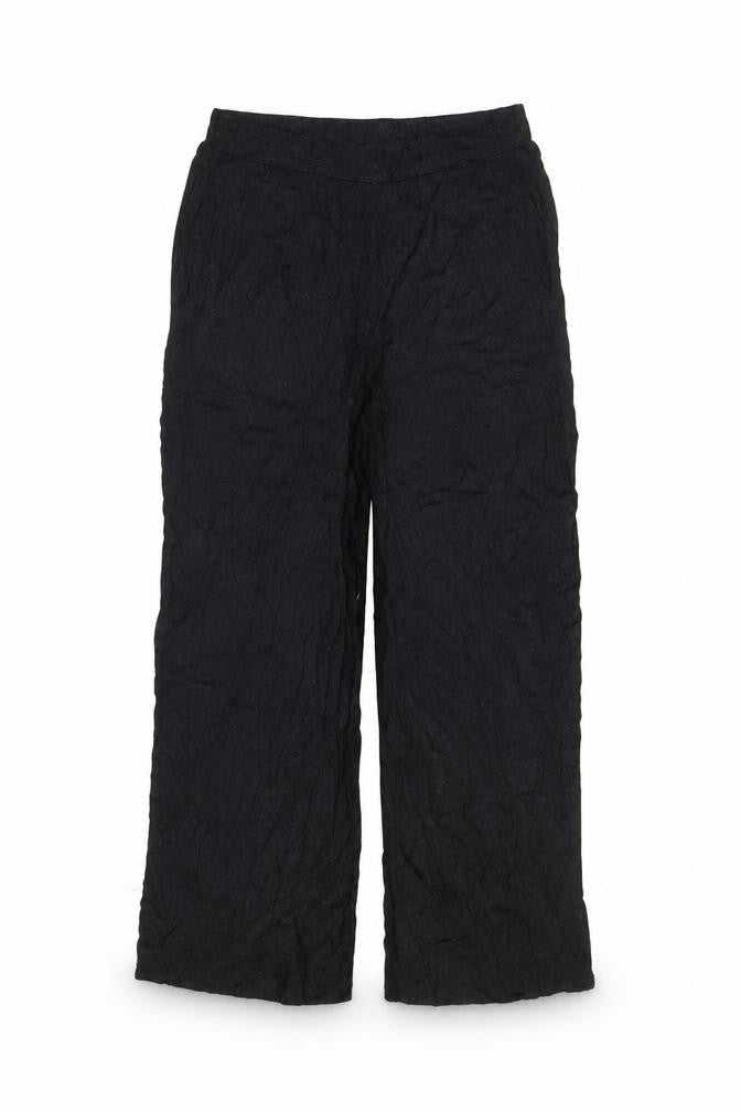 Superdry Womens Black Size 8 Cropped Wide-Leg Viscose Trousers