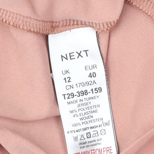 Next Womens Pink Long Sleeve Blouse Size 12 Polyester Blend