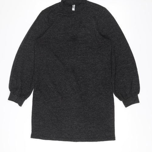 JDY Women’s Black Knit Jumper Dress Size L Long Sleeve Mock Neck
