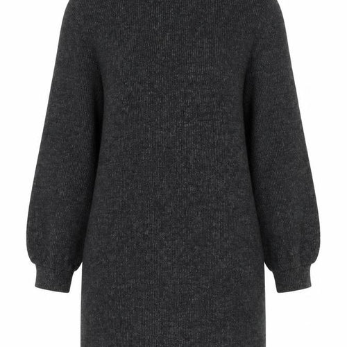 JDY Women’s Black Knit Jumper Dress Size L Long Sleeve Mock Neck