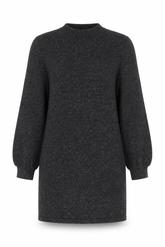 JDY Women’s Black Knit Jumper Dress Size L Long Sleeve Mock Neck