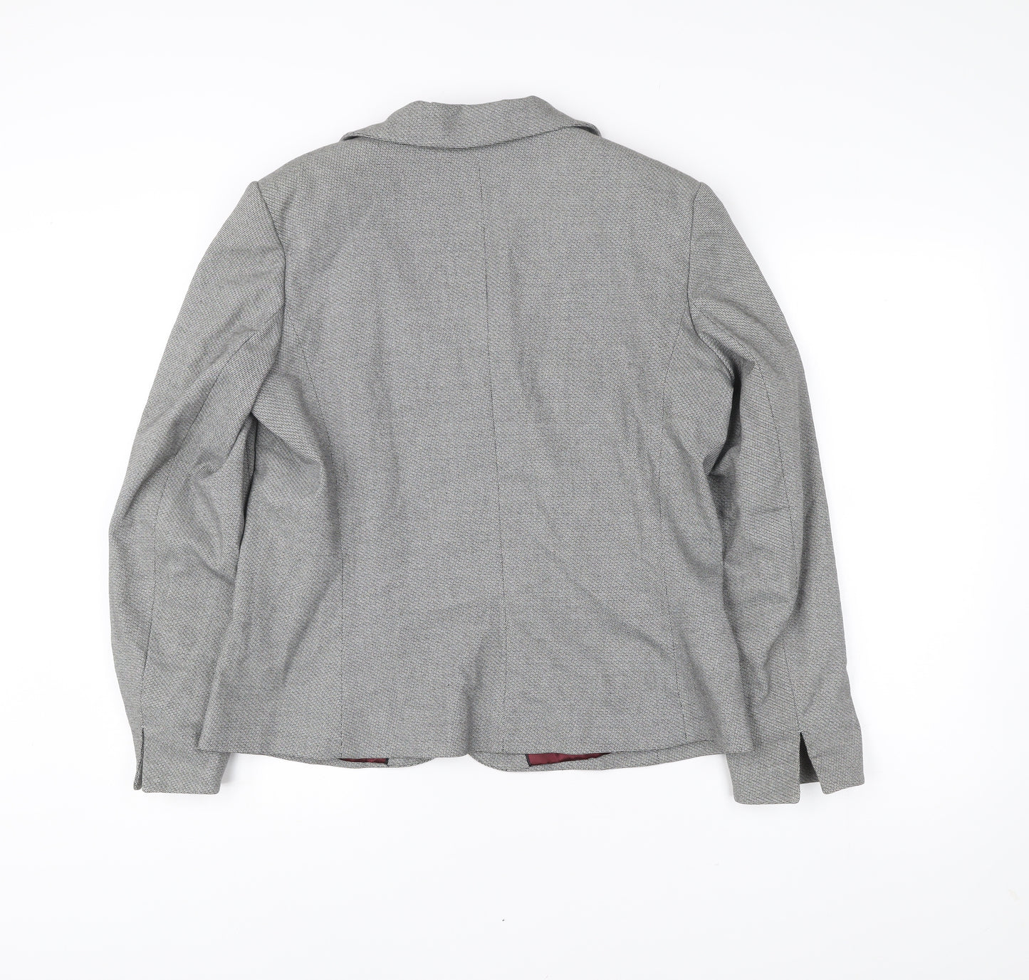 Papaya Women’s Grey Herringbone Blazer Size 16 Tailored Jacket