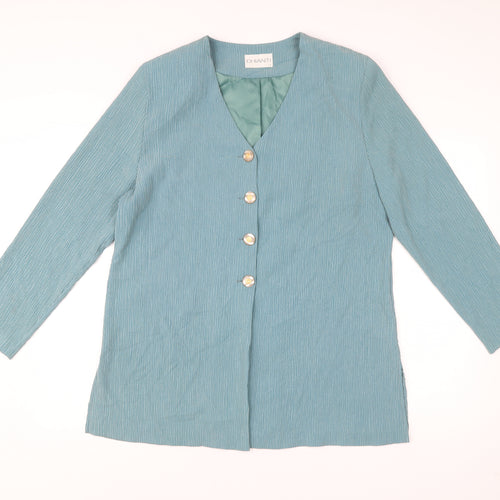 Chianti Women’s Blue Blazer Jacket Size 18 Buttoned Mid-Length