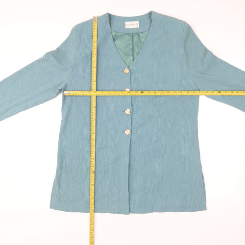 Chianti Women’s Blue Blazer Jacket Size 18 Buttoned Mid-Length