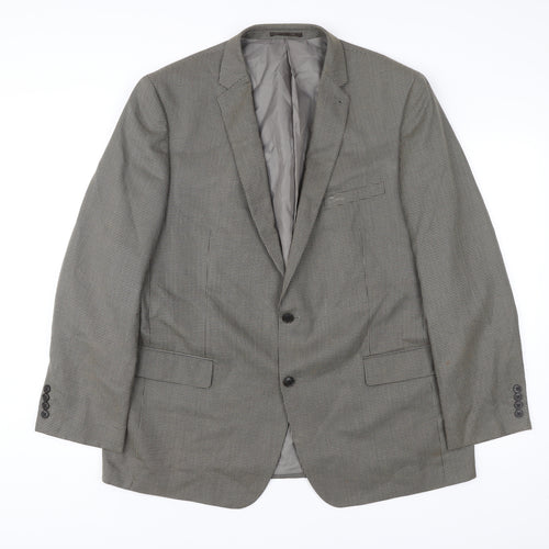 Taylor & Wright Men's Grey 46R Regular Fit Checked Blazer Jacket